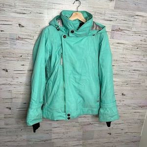 Oakley green snowboard ski jacket coat Gretchen bleiler collection size small